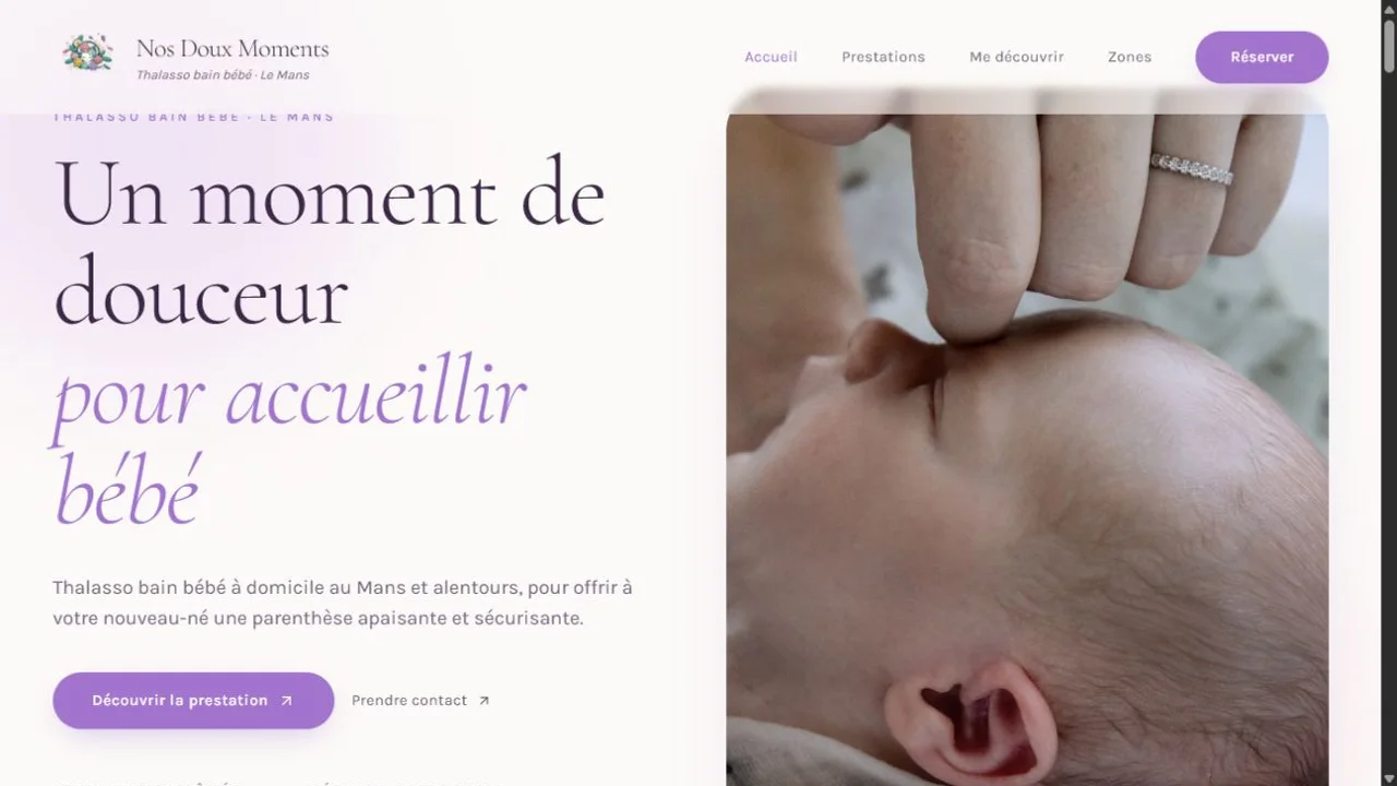 Aperçu du projet Nos Doux Moments